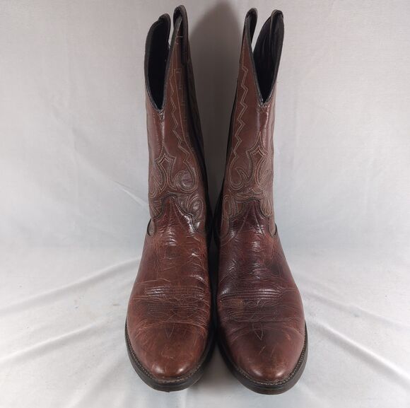 Vintage USA Made Laredo (58988) Western Cowboy Boots Men\'s 10.5 D Cognac Brown main image 5